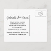 Carte Postale Faire-part Rose Daisy in Vase Wedding Enregistrer la date (Dos)