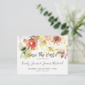 CARTE POSTALE FAIRE-PART ROSE D'EAU SUBTILEMENT TEINTEE DE PÊCHE FLEURS À L (Debout devant)