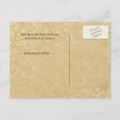 Carte Postale Faire-part Rose d'or 50e anniversaire Enregistrer la date (Dos)