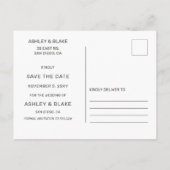 Carte Postale Faire-part Rose Gold Calligraphy Photo Enregistrer la date (Dos)