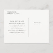 Carte Postale Faire-part Rose Gold Destination Mariage Modifier la date (Dos)