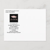 Carte Postale Faire-part Rose Gold Elegant Graduant Cap Enregistrer La Date (Dos)