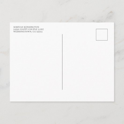 Carte Postale Faire-part Rose Gold Foil Script Mulitple Photo Enregistrer l (Dos)