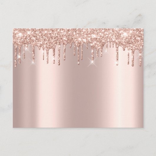 Carte Postale Faire-part Rose Gold Sark Drives Minimal Simply Glam (Devant)