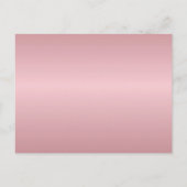 Carte Postale Faire-part Rose Gold Script Or Save The Date (Dos)