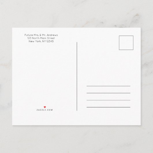 Carte Postale Faire-part Rose Gold Signature Script Photo Enregistrer la da (Dos)