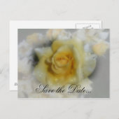 Carte Postale Faire-part Rose jaune (Devant / Derrière)