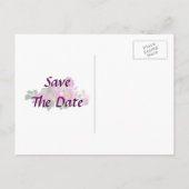 Carte Postale Faire-part Rose Pink Rambler Save the Date (Dos)