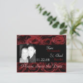 Carte Postale Faire-part Rose rouge (Debout devant)