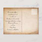 Carte Postale Faire-part Rose rouge vintage (Dos)