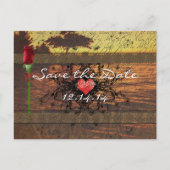 Carte Postale Faire-part Roses anciennes sépia sous les vagues apaisantes (Devant)