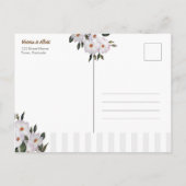 Carte Postale Faire-part Roses Aquarelle Ballerina Mariage Enregistrer La D (Dos)