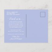 Carte Postale Faire-part roses bleues poussiéreuses rustiques et autres fle (Dos)