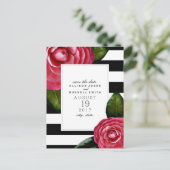 Carte Postale Faire-part Roses Roses Roses Gratées Mariage Enregistrer La D (Debout devant)