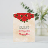 Carte Postale Faire-part Roses rouges (Debout devant)