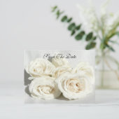 Carte Postale Faire-part Roses sur Linen (Debout devant)