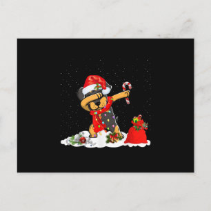 Carte Postale Faire-part Rottweiler Chien Dabbing Drôle cadeau de Noël