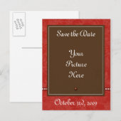 Carte Postale Faire-part Rouge Brown de n (Devant / Derrière)