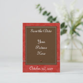 Carte Postale Faire-part Rouge Brown de n (Debout devant)