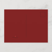 Carte Postale Faire-part Rouge Clair de Lune (Dos)