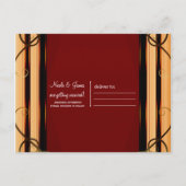 Carte Postale Faire-part Rouge & Or Élégante Entreprise Entreprise Sauvegar (Dos)