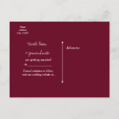 Carte Postale Faire-part Rouge & Silver Fausses Diamants Bling Save The Dat (Dos)