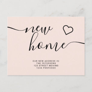 Carte Postale Faire-part Rougissent le nouveau déplacement à la maison