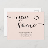 Carte Postale Faire-part Rougissent le nouveau déplacement à la maison (Devant / Derrière)