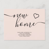 Carte Postale Faire-part Rougissent le nouveau déplacement à la maison (Devant)