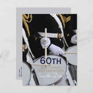 Carte Postale Faire-part Royal British Band 60th Birthday Enregistrer la da