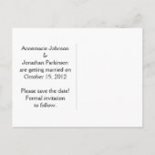 Carte Postale Faire-part Ruban de satin violet Enregistrer la date (Dos)