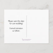 Carte Postale Faire-part Ruban Doré Enregistrer La Date (Dos)