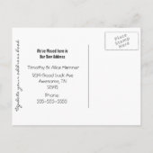 Carte Postale Faire-part Ruban marron Nous avons déménagé (Dos)