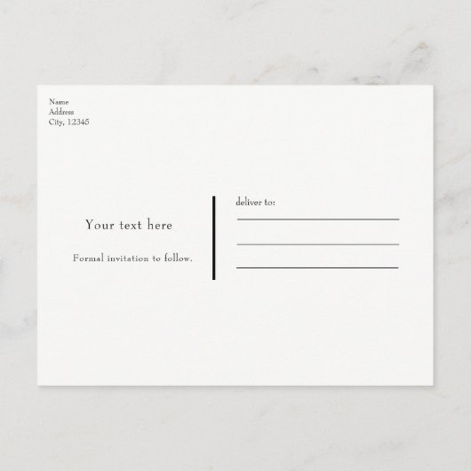 Carte Postale Faire-part Ruban rose fuchsia et diamants Enregistrer la date (Dos)