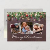 Carte Postale Faire-part Russe Noël hiver vacances 4 Photo (Devant / Derrière)