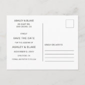 Carte Postale Faire-part Rust Simple Calligraphie Manuscrite Save the Date (Dos)