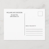 Carte Postale Faire-part Rust Stylish photo manuscrite Enregistrer la date (Dos)