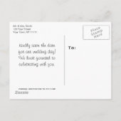 Carte Postale Faire-part Rustic Adirondack Mountain Lake Enregistrer la dat (Dos)