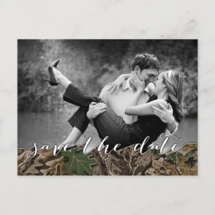 Carte Postale Faire-part Rustic Camo Country Photo Save the Date Cards