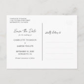 Carte Postale Faire-part Rustic Chalkboard Mariage Photo Enregistrer La Dat (Dos)