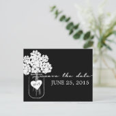 Carte Postale Faire-part Rustic Chic Mason Jar Wedding Wedding Enregistrer  (Debout devant)