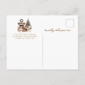 Carte Postale Faire-part Rustic Christmas Tree New Home Card (Dos)
