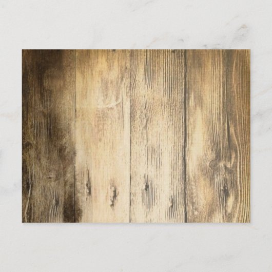 Carte Postale Faire-part Rustic Country Wood Grange Mariage enregistrer la  (Dos)