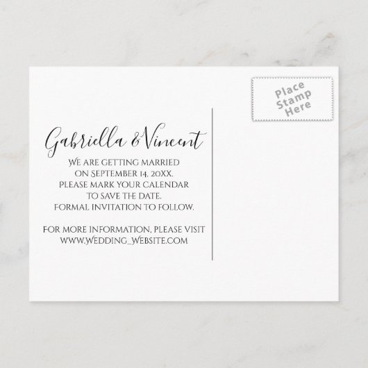 Carte Postale Faire-part Rustic Elegant Orchid Grange Mariage Enregistrer l (Dos)