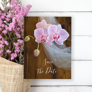 Carte Postale Faire-part Rustic Elegant Orchid Grange Mariage Enregistrer l