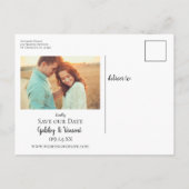 Carte Postale Faire-part Rustic Fence Post Fleur sauvage Pays Sepia Mariage (Dos)