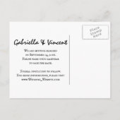 Carte Postale Faire-part Rustic Flower Country Western Enregistrer la date (Dos)