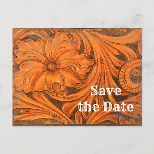 Carte Postale Faire-part Rustic Flower Country Western Enregistrer la date (Devant)