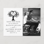 Carte Postale Faire-part Rustic Heart Tree Photo Mariage Enregistrer La Dat (Devant)