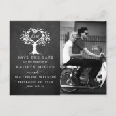 Carte Postale Faire-part Rustic Heart Tree Photo Mariage Enregistrer La Dat (Devant)